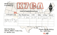 QSL K7CA